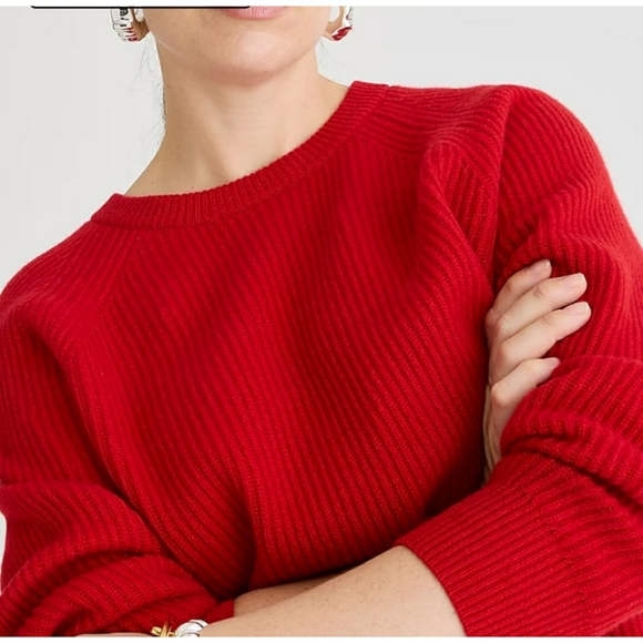 J. Crew Sweaters - J.Crew Ribbed cashmere oversized crewneck sweater